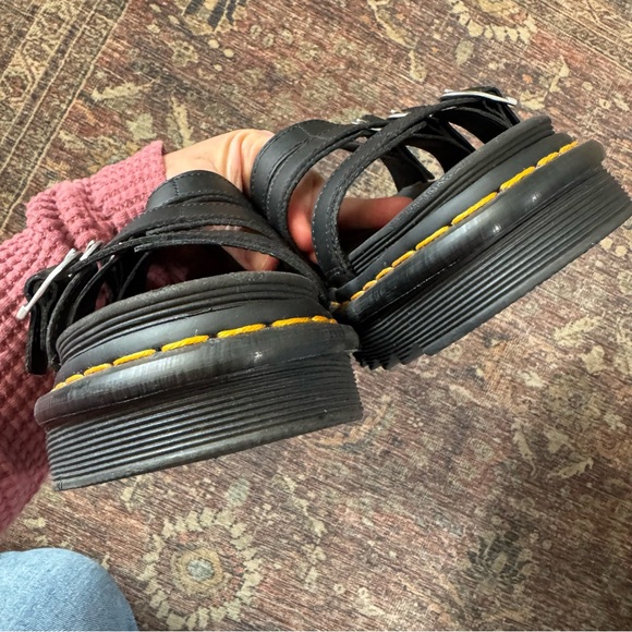 Dr. Martens Blaire Slide Platform Sandals Black US 9 EU 41 UK 7 - Picture 11 of 12